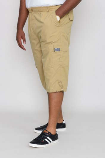 MASON-D555 Cargo Capri Pant With Leg Pockets