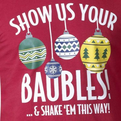 BAUBLES-D555 Baubles Christmas Sweatshirt-S-XXL - Regular-Assorted Sizes/Colours Pack