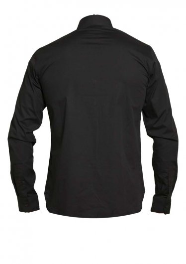 MICHAEL-D555 Couture Long Sleeve Stretch Shirt With Taping On Sleeves