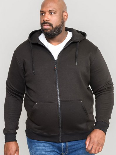 CANTOR - Rockford Heavy Weight Zip Through Hooded Sweatshirt -Black-2XL