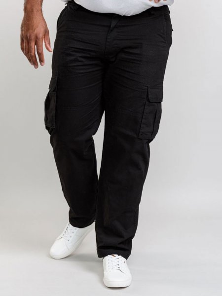 ROBERT-D555 Peached And Washed Cotton Cargo Trousers