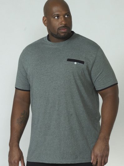 NELLY-1-D555 T-shirt With Double Layer On Neck and Pocket