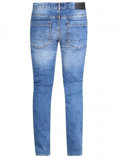 BOXWELL-D555 Couture Jean With Abrasions And Rips