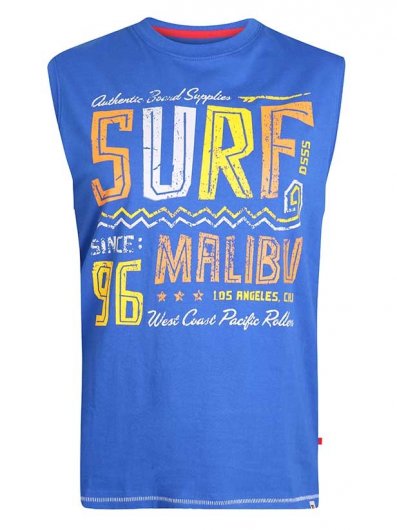 WALLACE 2-D555 Surf Malibu Sleeveless Printed T-Shirt