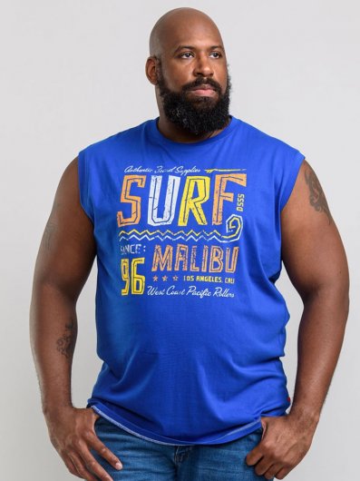 WALLACE 2-D555 Surf Malibu Sleeveless Printed T-Shirt