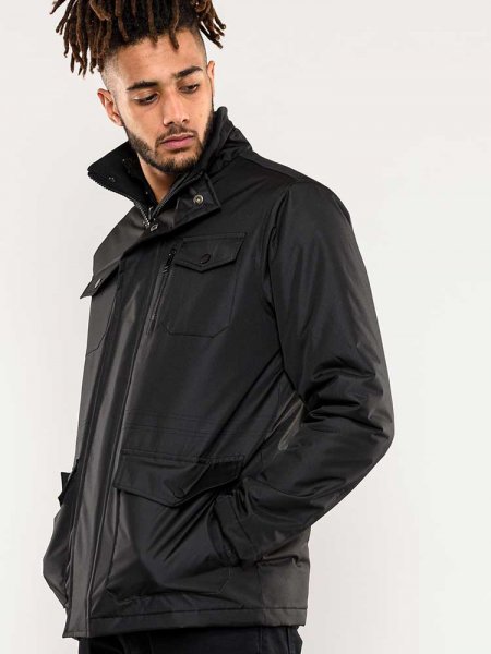 FARGO-D555 Five Pocket Jacket With Ribbed Neck and Inner Quilting