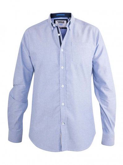 CLARENCE 1-D555 Long Sleeve Buttoned Down Oxford Shirt With Chest Pocket