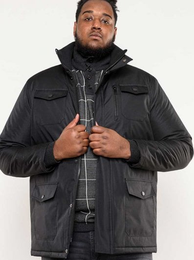 FARGO-D555 Five Pocket Jacket With Ribbed Neck and Inner Quilting