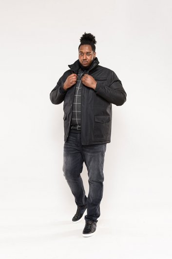 FARGO-D555 Five Pocket Jacket With Ribbed Neck and Inner Quilting