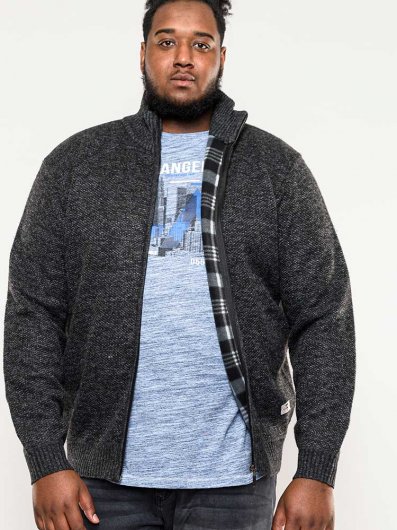 SHERWOOD-D555 Full Zip Sweater With Bonded Fleece Lining