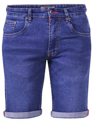 DAVIDSON - D555 Blue Stretch Denim Shorts