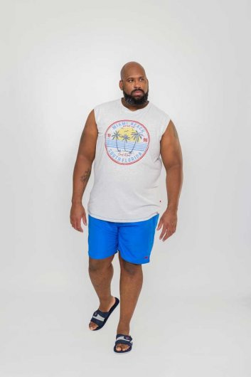 SHIPLEY - D555 Miami Beach Printed Sleeveless T-Shirt