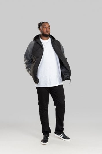 HIGHAMPTON-D555 Quilted Jacket Fleece Sleeves & Hood