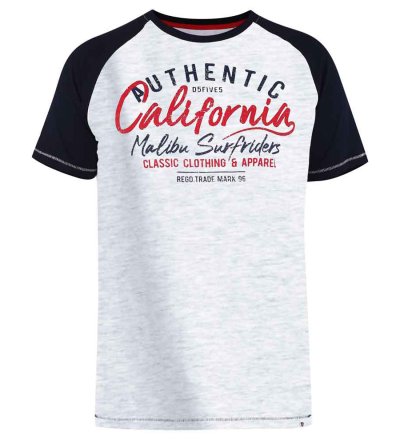 SPARROW-D555 California Surf Riders Raglan Sleeve Printed T-Shirt