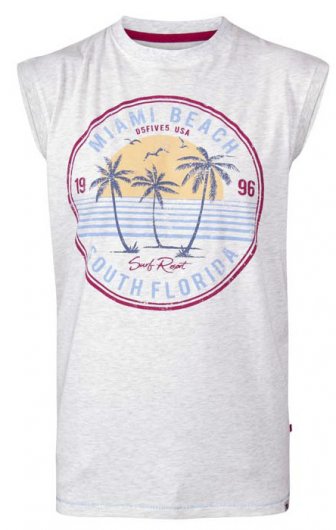 SHIPLEY - D555 Miami Beach Printed Sleeveless T-Shirt-2XL-5XL - Kingsize Pack A-Assorted Sizes/Colours Pack