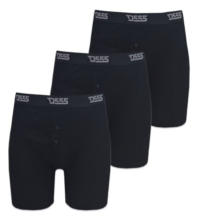 DRIVER 2 - D555 Pack Of Three Cotton Boxer Short-Black