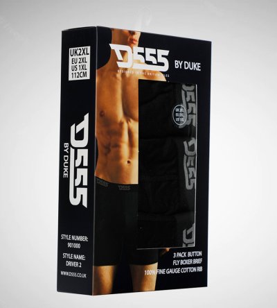 DRIVER 2 - D555 Pack Of Three Cotton Boxer Short-Black