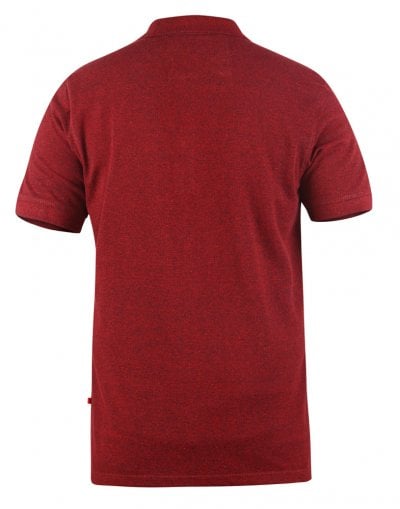 WINCHESTER 1-D555 Red Twisted Polo With Chest Embroidery