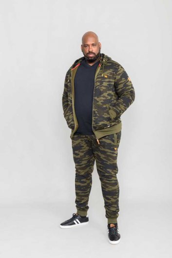 REGENT-D555 AOP Camo Zip Through Hoody